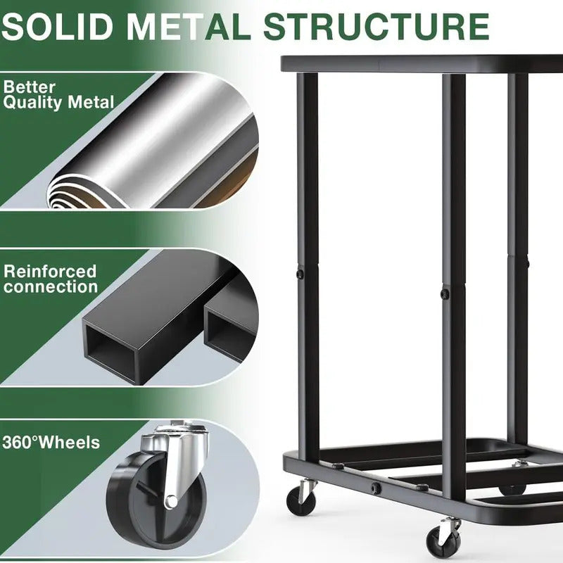 190L Large Capacity Laundry Basket with Wheels in Bronze