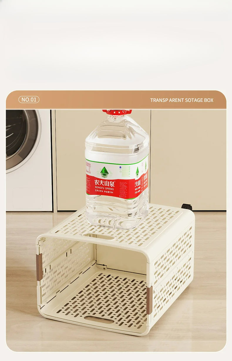 Foldable Dirty Laundry Storage Basket with Optional Wheels