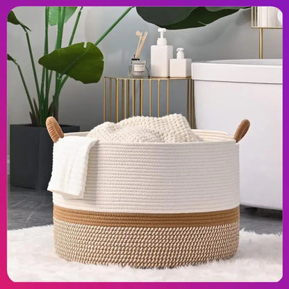 Woven Laundry Basket for Storing Dirty Clothes
