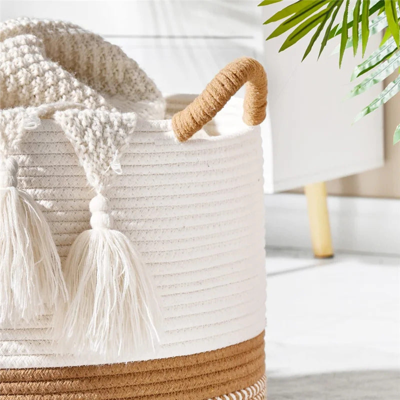 Woven Laundry Basket for Storing Dirty Clothes