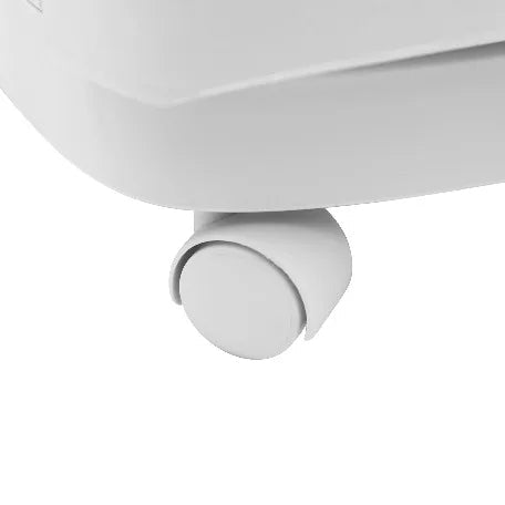 Double Layer Rolling Laundry Basket for Laundry Room in Ivory
